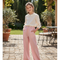 Pantalon En Lin Rose Ample Décontracté Enfant Fluide