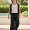 Pantalon En Lin Garçon Noir Large