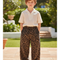 Pantalon En Lin Léopard Ample Confortable Enfant - Imprimé Molleton