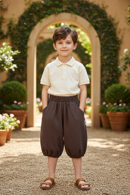 Pantalon Chinois En Lin - Marron
