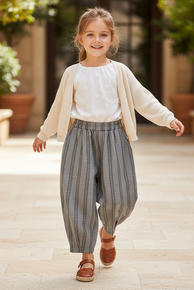 Pantalon Lin Gris Clair