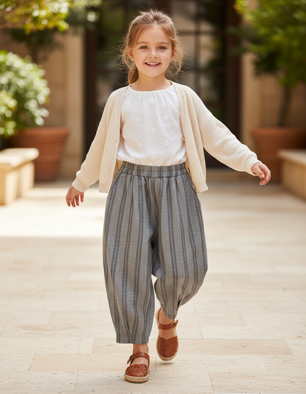 Pantalon Lin Gris Clair