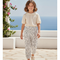 Pantalon En Lin Blanc Imprimé Pois Noir Fille