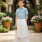 Pantalon En Lin Blanc Ample Décontracté Fluide Garçon
