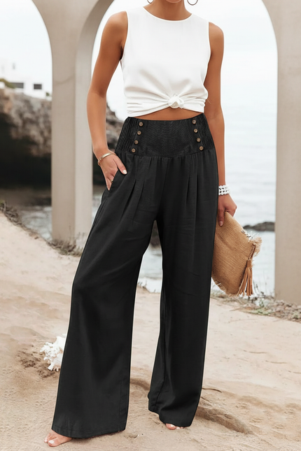 Pantalon Lin Chic - Noir