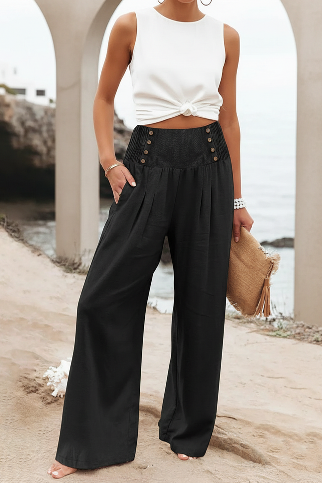 Pantalon Lin Chic - Noir