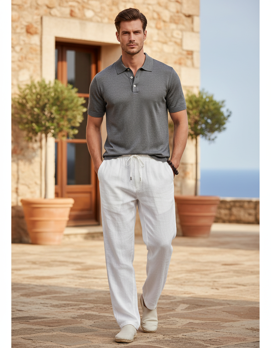 Pantalon De Lin - Blanc