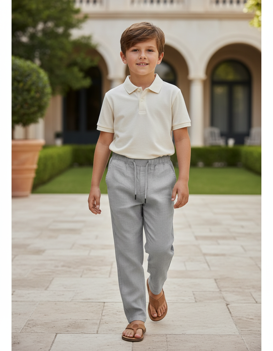 Pantalon Lin Sport - Gris