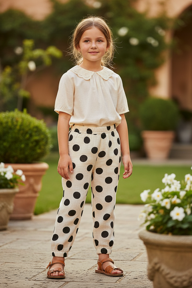 Pantalon En Lin Petite - Beige