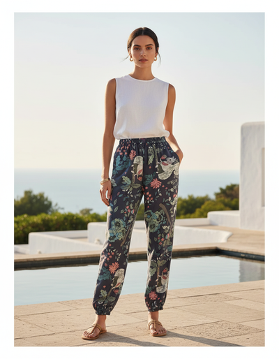 Pantalon En Lin Femme Anthracite
