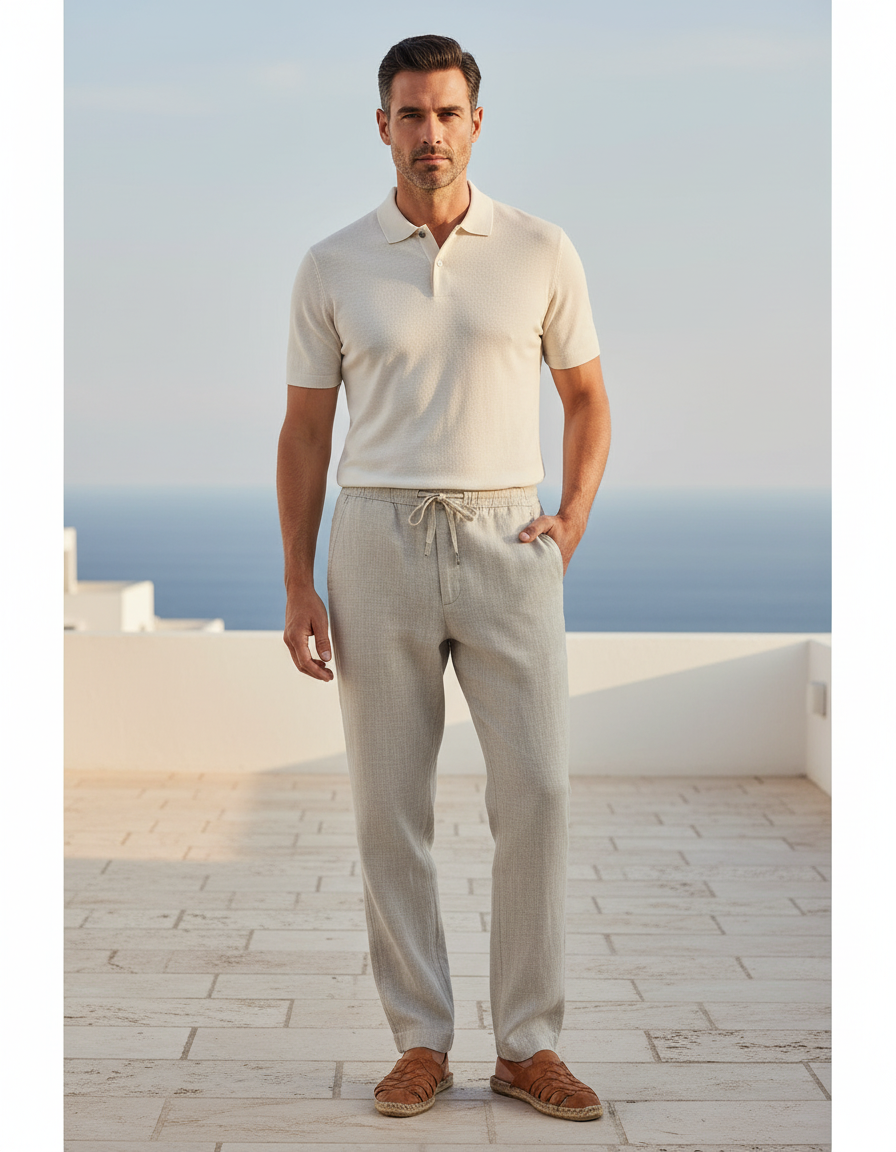 Pantalon Lin Luxe - Gris