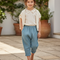 Pantalon Lin Turquoise - Bleu