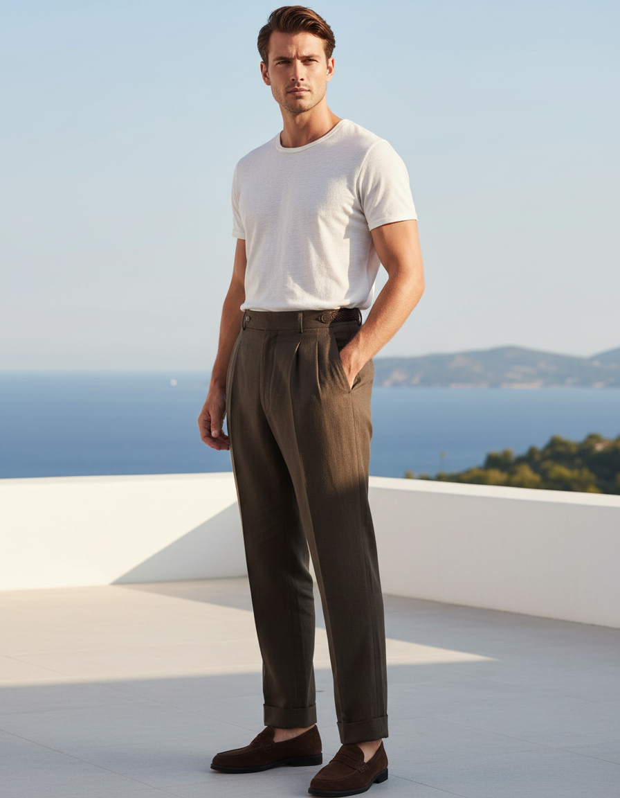 Pantalon Gurkha Lin - Marron
