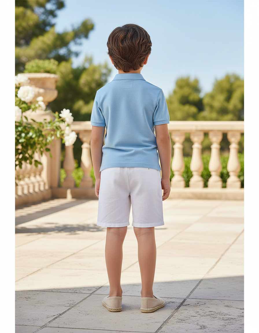 Pantalon En Lin Blanc Cordon Décontracté Garçon - vue 2