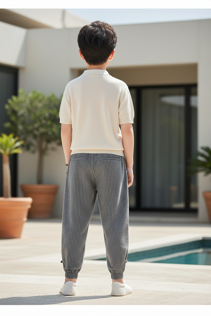 Pantalon Japonais Lin - Gris - vue 2