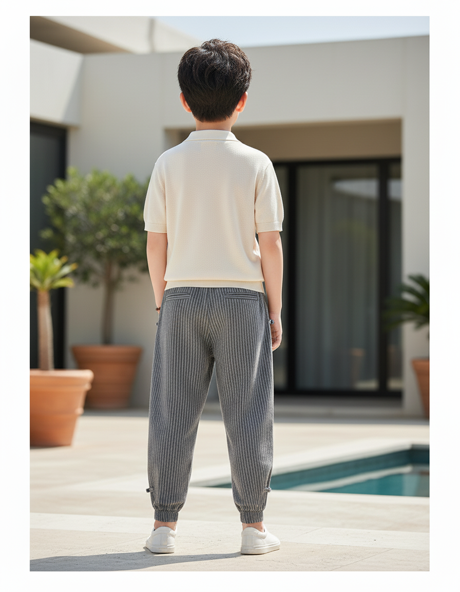 Pantalon Japonais Lin - Gris - vue 2