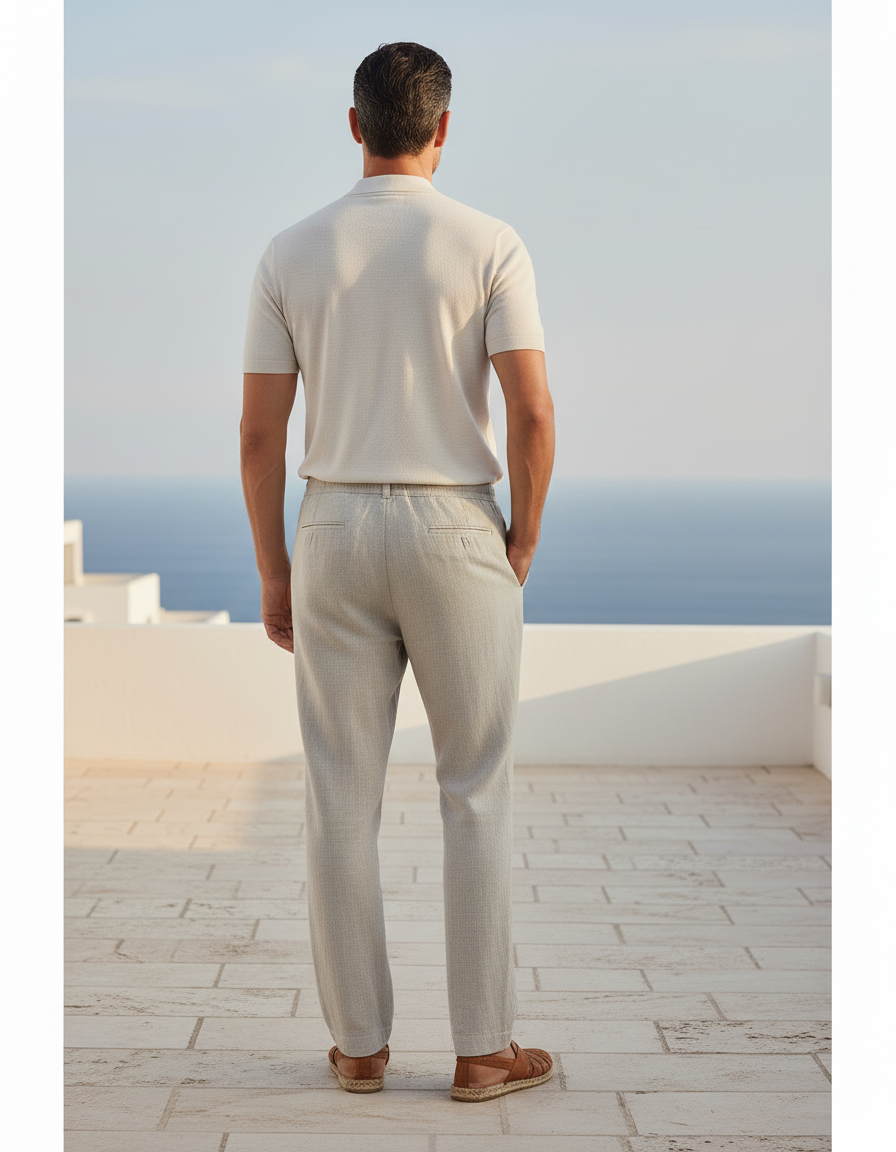 Pantalon Lin Luxe - Gris - vue 2