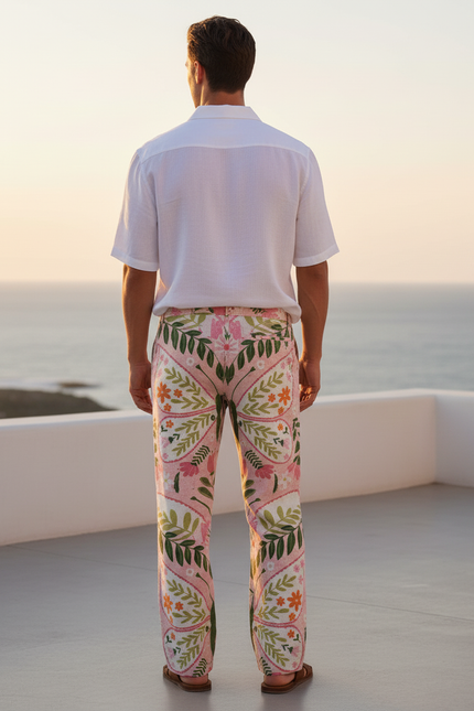 Pantalon Lin Chemise - Imprimé - vue 2