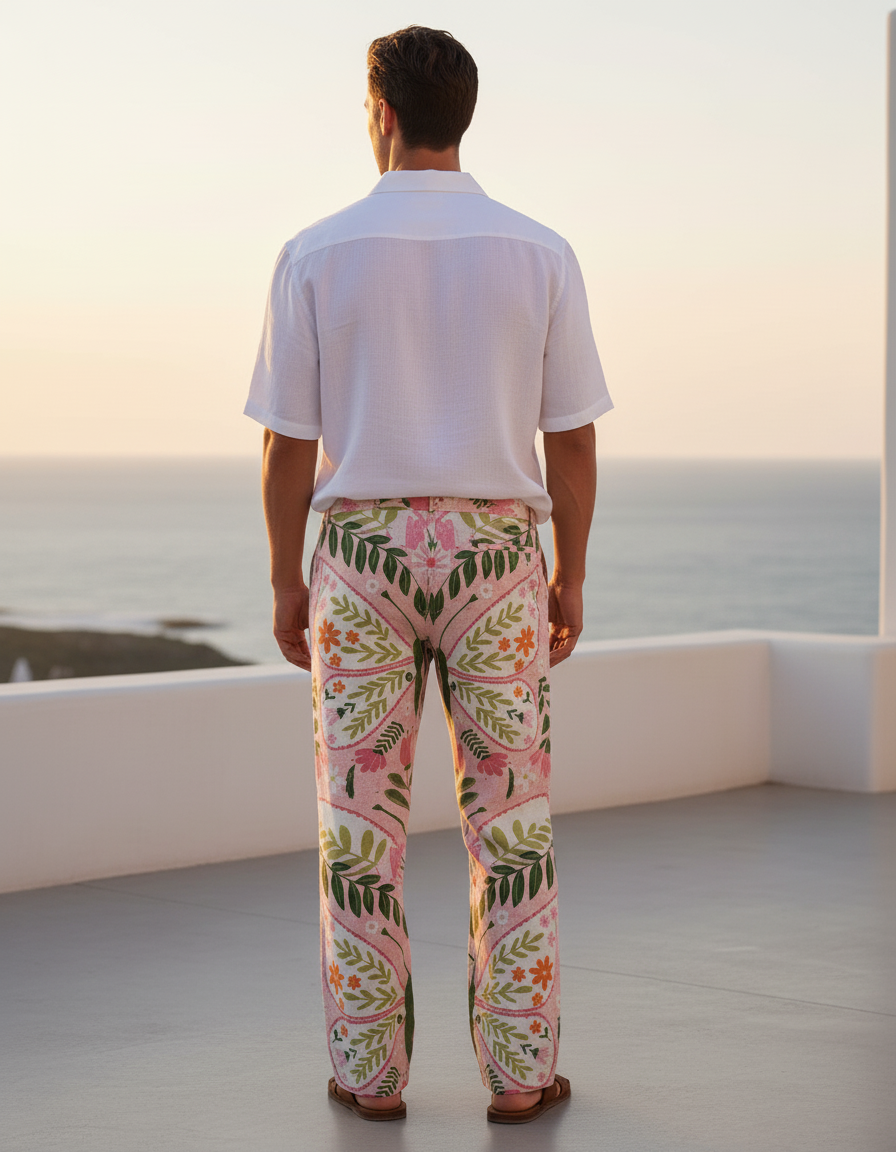 Pantalon Lin Chemise - Imprimé - vue 2