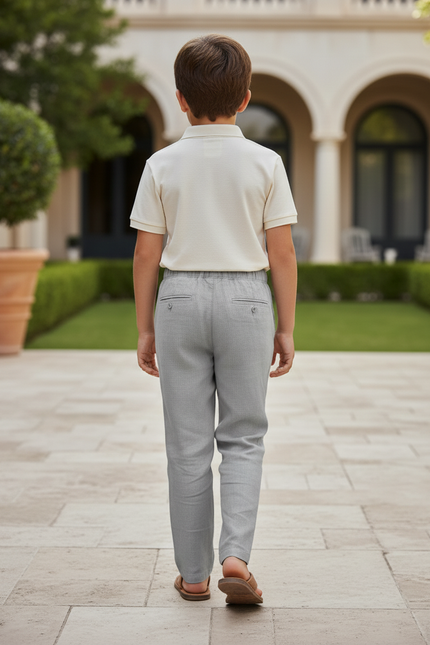 Pantalon Lin Sport - Gris - vue 2