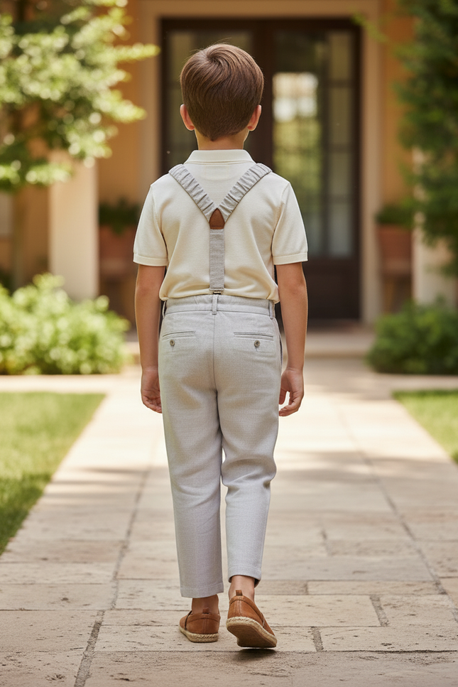 Pantalon Pince Lin - Gris - vue 2