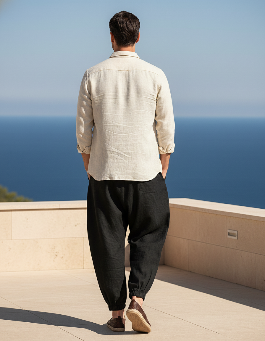 Pantalon Jogger Lin Homme - Noir - vue 2