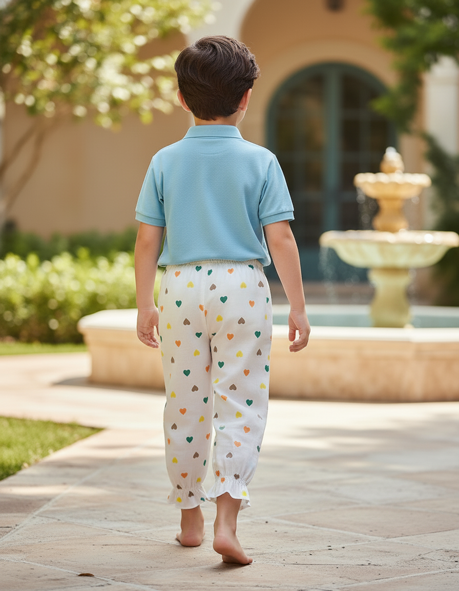 Pantalon Lin Blanc Bebe - Multicolore - vue 2