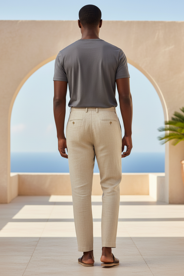 Pantalon En Lin Deba - Beige - vue 2