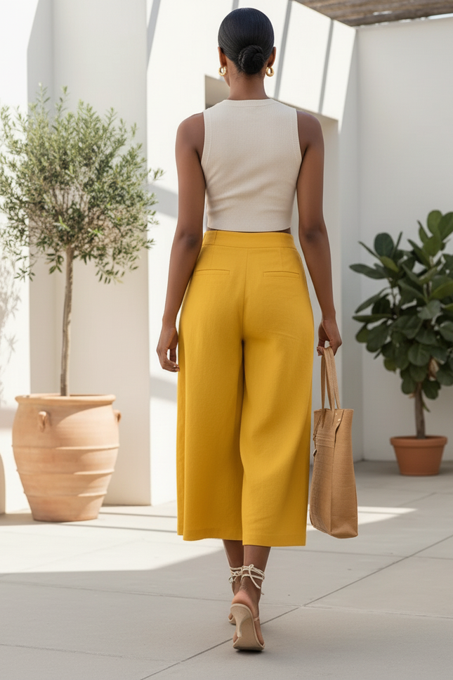Pantalon Jaune Lin - vue 2