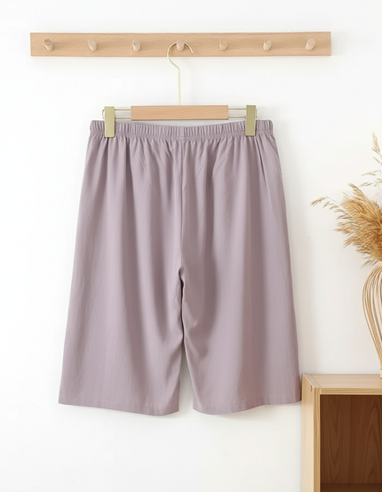 Pantalon En Lin Ample Gris Décontracté Homme Coton