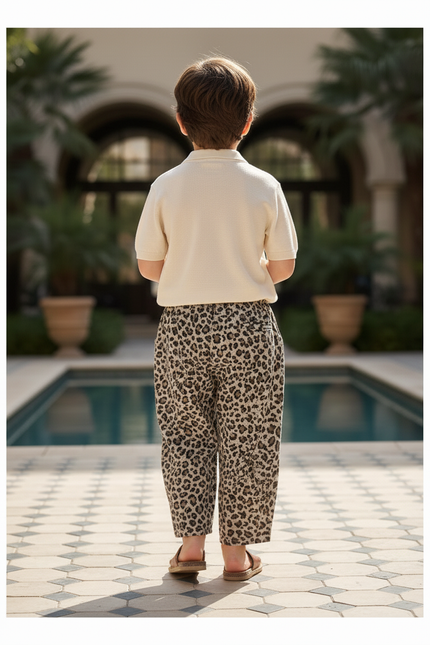 Pantalon Lin Leopard - Imprimé - vue 2