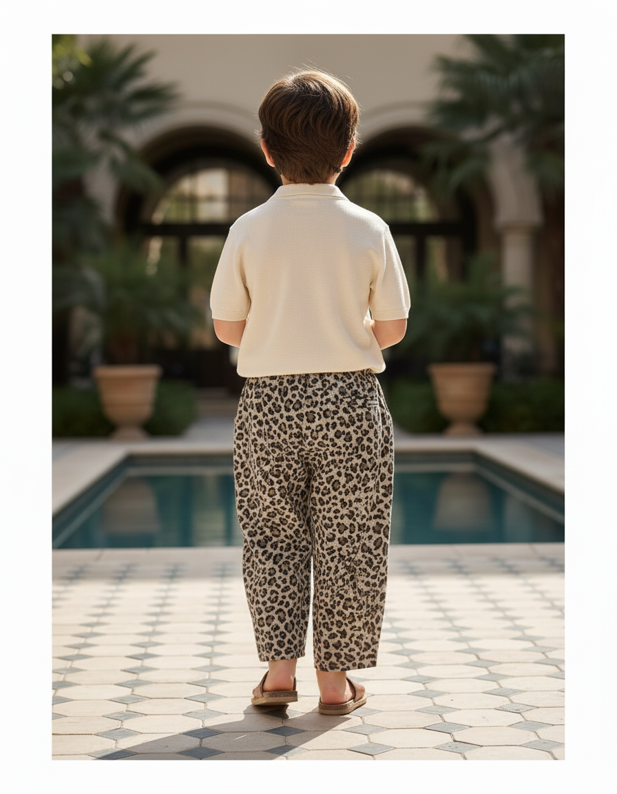 Pantalon Lin Leopard - Imprimé - vue 2