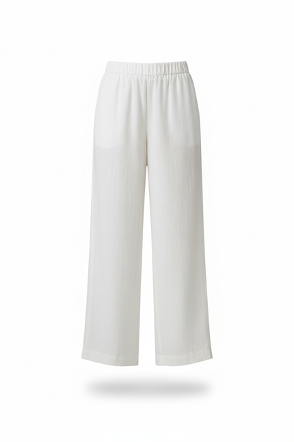 Pantalon Lin Blanc Femme Grande Taille - vue 3