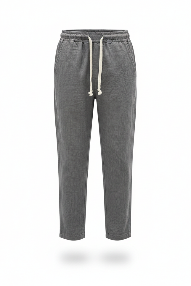 Pantalon En Lin Gris Décontracté Enfant Léger - vue 3