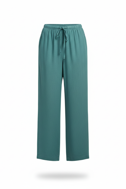 Pantalon Leger Lin Femme - Vert - vue 3