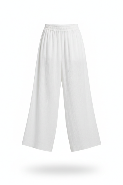 Pantalon Lin Blanc Grande Taille Femme - vue 3