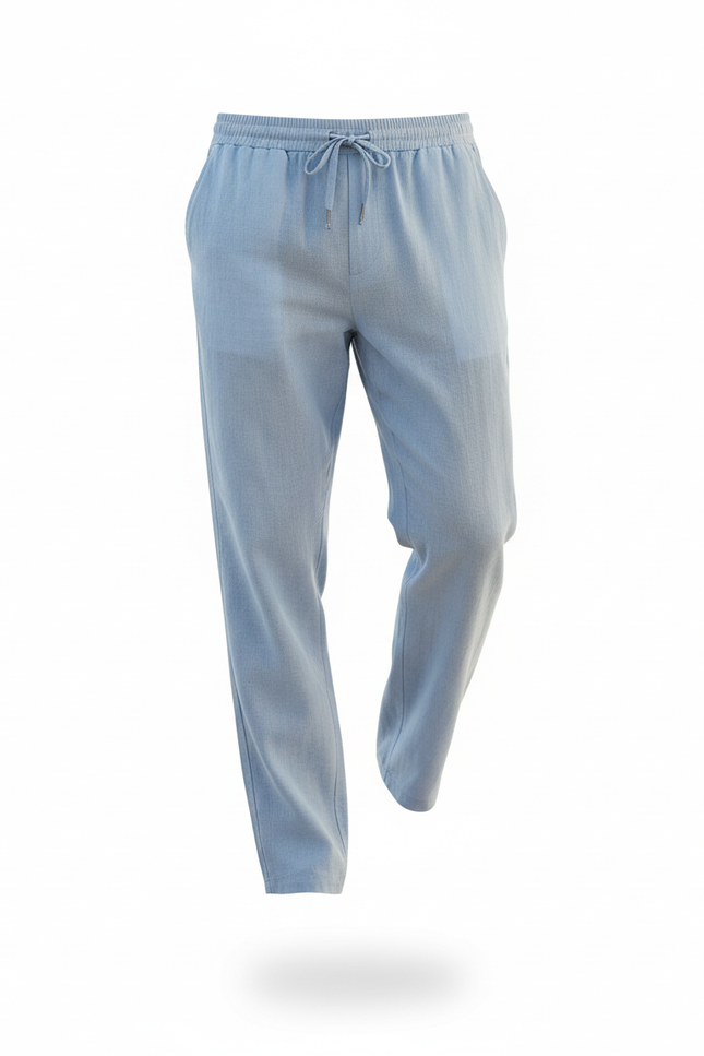 Pantalon Homme Lin Bleu - vue 3