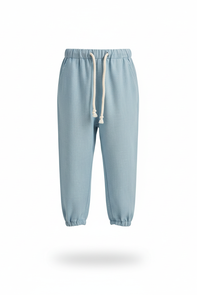 Pantalon Lin Bleu Blanc - vue 3