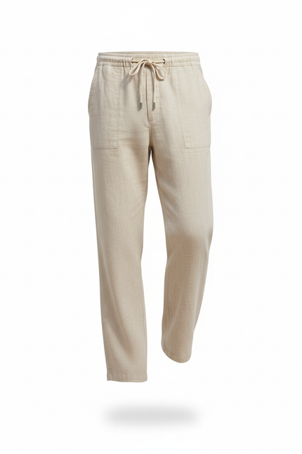 Pantalon Beige Lin - vue 3