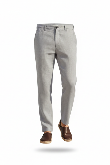 Pantalon Et Chemise En Lin - Gris - vue 3