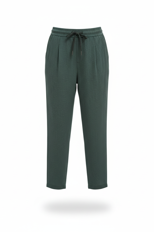 Pantalon En Lin Vert Ample Plissé Enfant Léger - vue 3