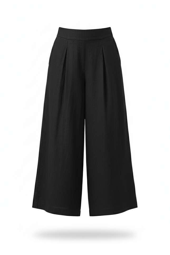 Pantalon Lin Noir Grande Taille Femme - vue 3