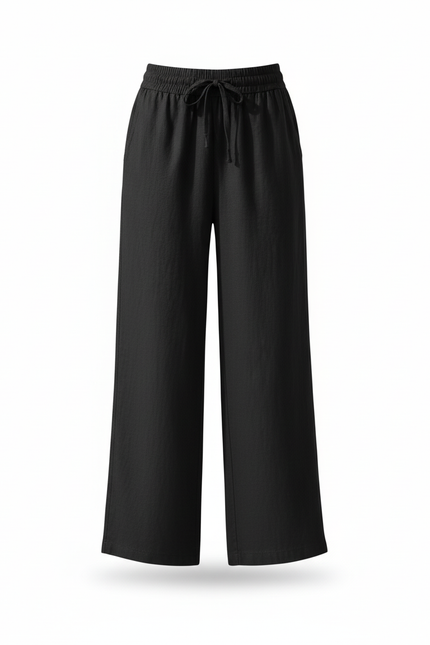 Pantalon Noir Lin Femme - vue 3