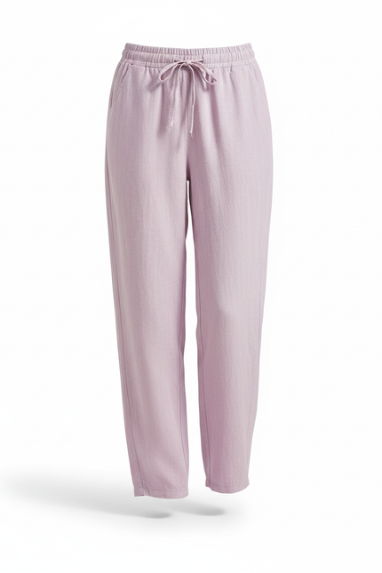 Pantalon Lin Couleur - Violet - vue 3