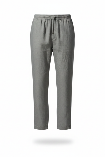 Pantalon Pur Lin Homme - Gris - vue 3