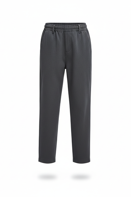 Pantalon En Lin Gris Droit Décontracté Garçon - vue 3