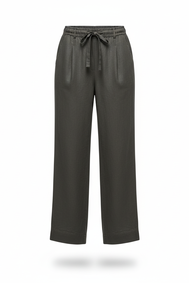Pantalon Pur Lin - Kaki - vue 3