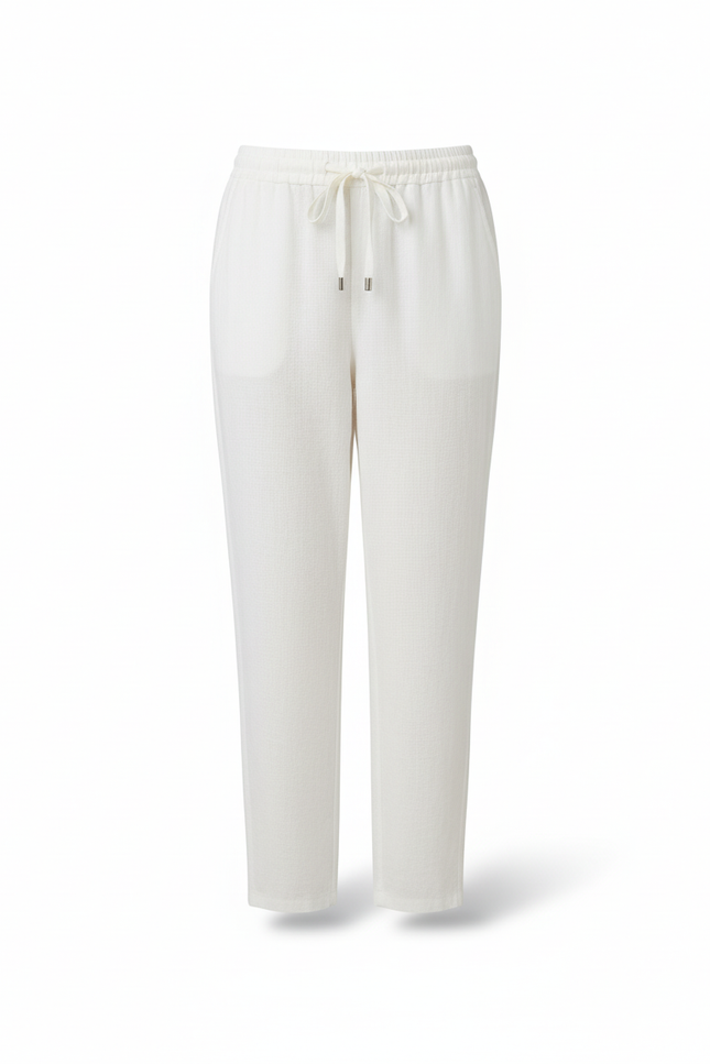 Ensemble Pantalon Lin Blanc Femme - vue 3