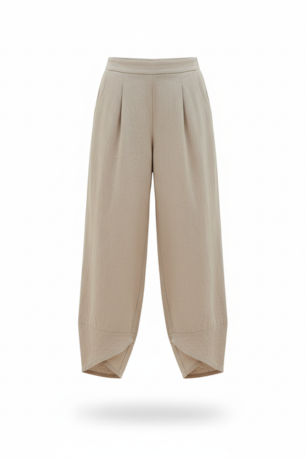 Pantalon En Lin Leger - Beige - vue 3