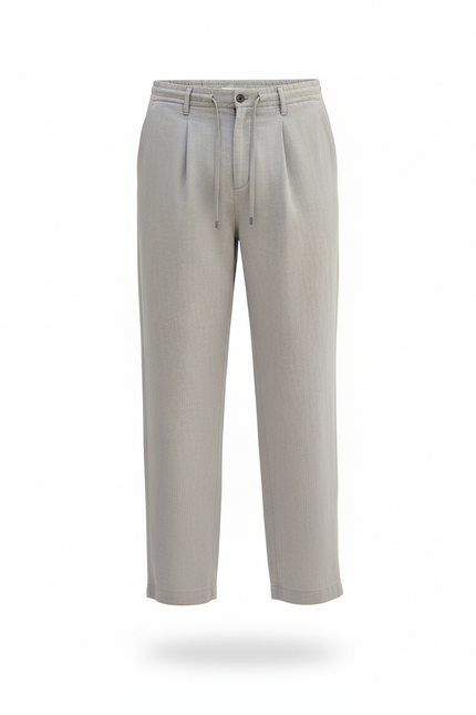 Pantalon Lin Pince - Gris - vue 3